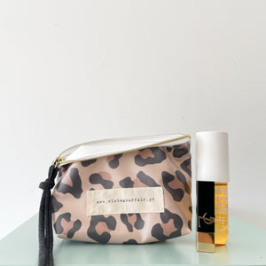 bolsa média plastificada LEOPARDO ESCURO