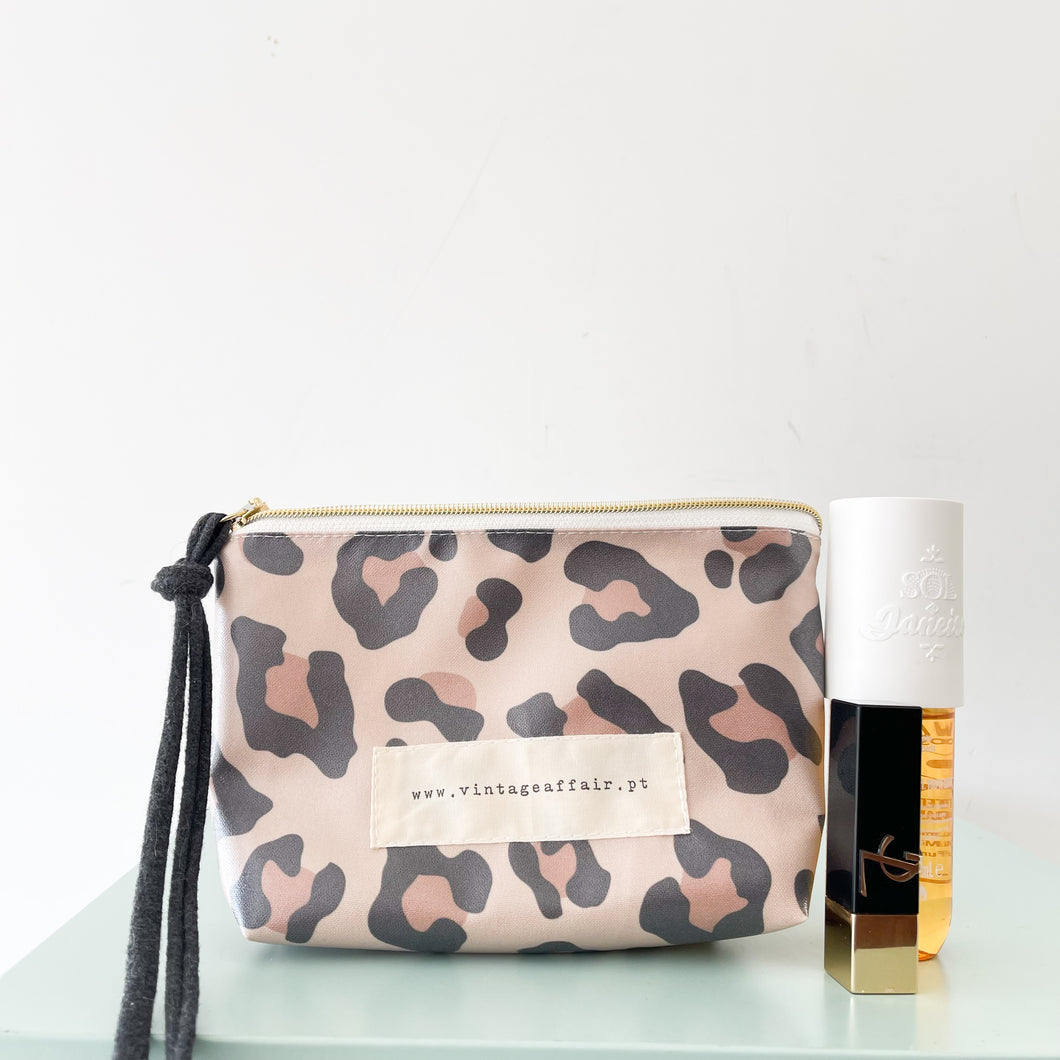 bolsa média plastificada LEOPARDO ESCURO